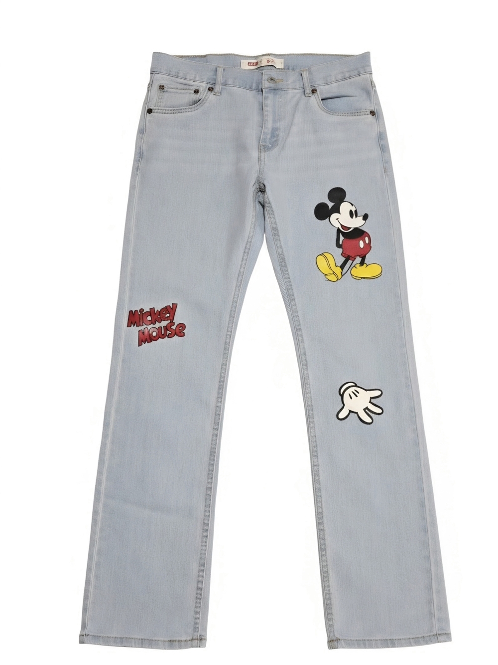 Disney x Levi's Mickey Mouse Graphic Light Blue Jeans W28 L28